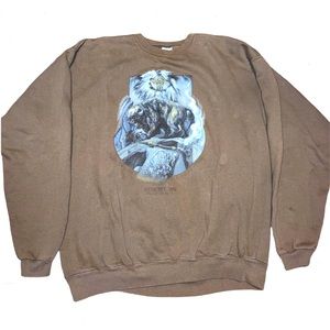 Vintage Buffalo Memorytown Pocono Mountains Boxy Fit Crewneck Sweatshirt